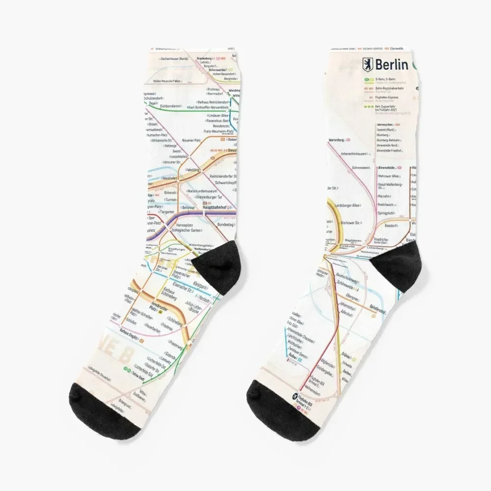 

New Berlin Public Transport Map Socks kids sports and leisure football Wholesale Socks Man Women's