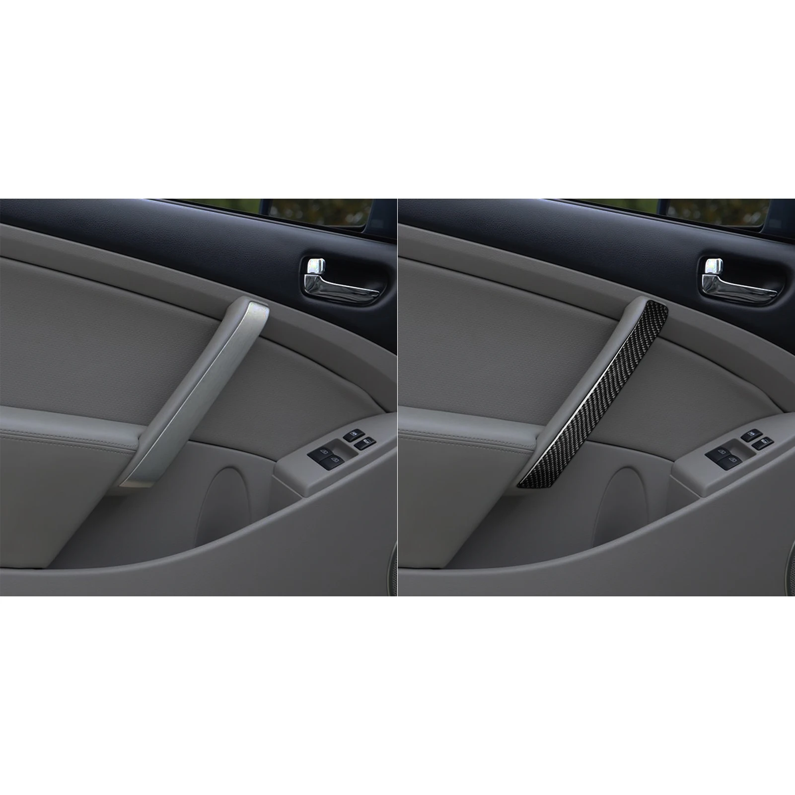 Real Soft Carbon Fiber For Infiniti G35 2005–2006 Car Door Inner Panel Trim Customizable Car Sticker Interior Accessories