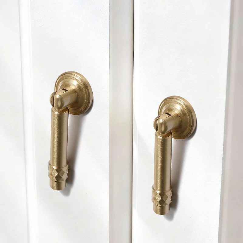 Minimalist Brass Drawer Handles French Style for Cabinet Wardrobe Bathroom Door