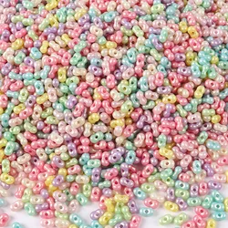 20g 3x6mm Acrylic Peanut Seed Beads Colourful Pearlescent Effect Loose Spacer Beaded For Jewelry Making DIY Necklace Bracelet