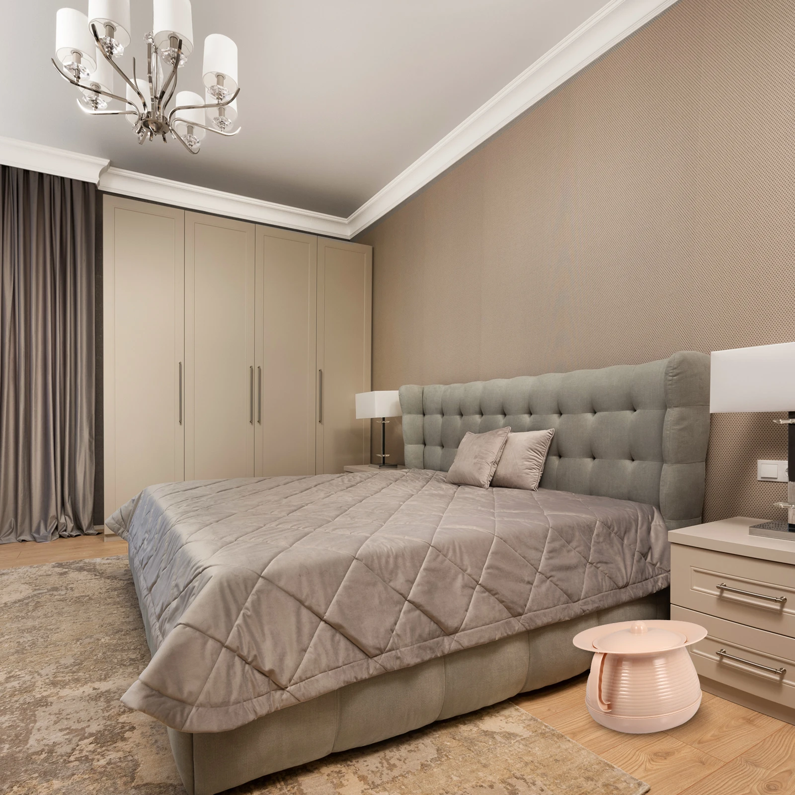 

1pc Thickened Plastic Spittoon Stain Resistant Household Bedpan For Adult Portable Night Urinal Pail Pot Chamber