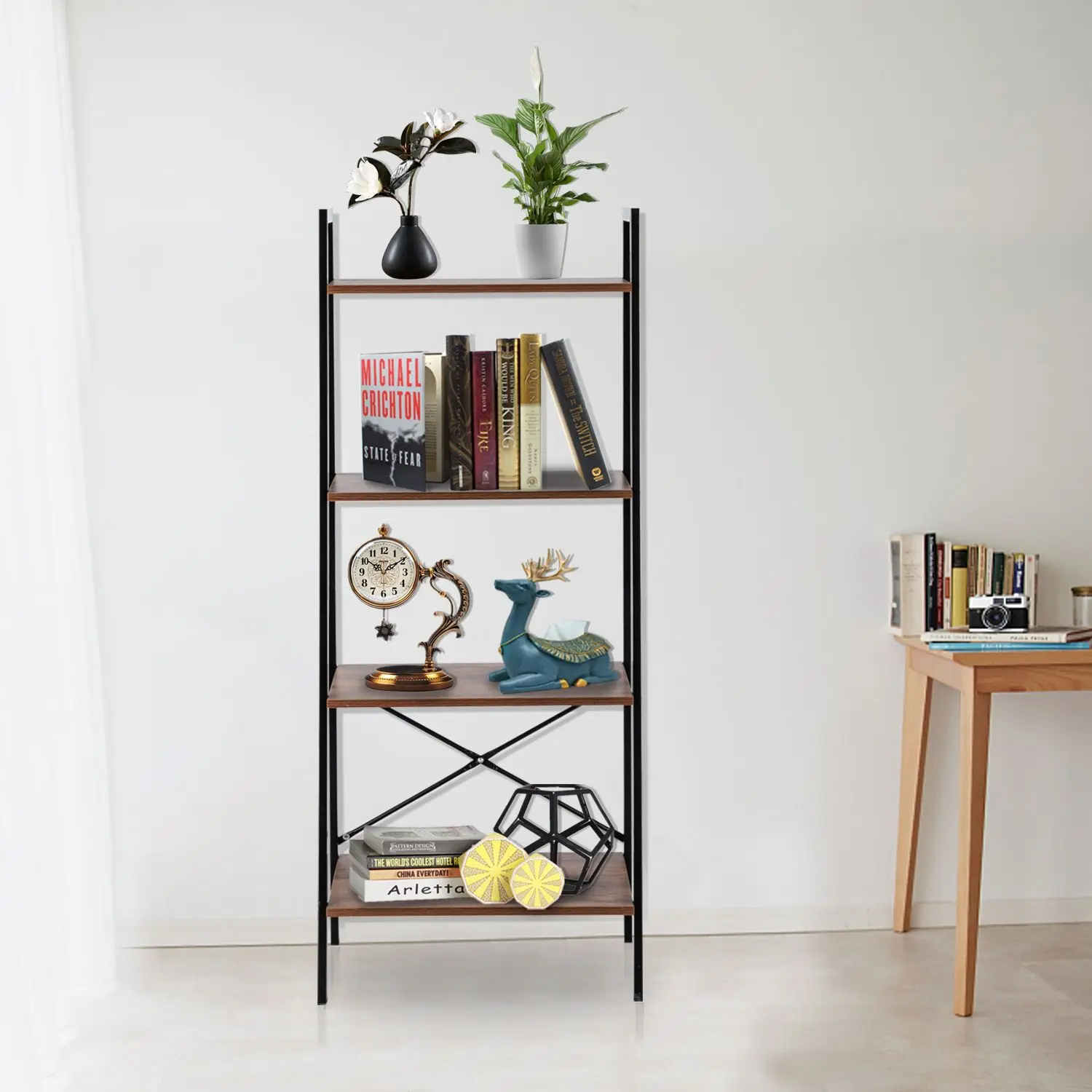 

Simple And Four Story Steel Wood Bookshelf
