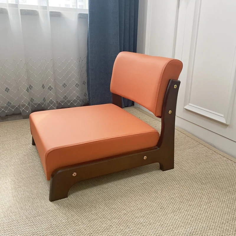 Damedai  Japanese Floor Chair Wood Tatami Zaisu Legless Chair Back Support Great for Reading Meditating Living Room Balcony