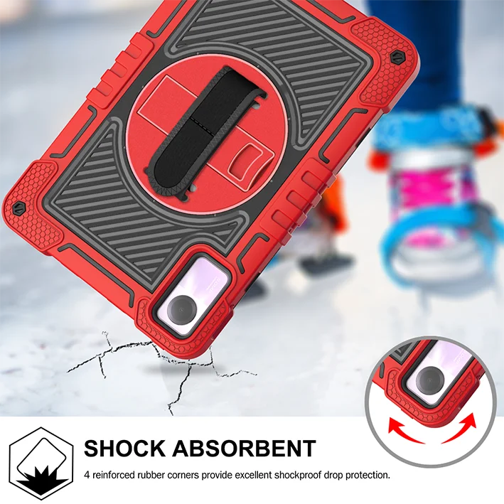 360 Rotating Case For Xiaomi Pad 6 Pro 2023 Redmi Pad SE 10.61 11 inch Kickstand Cover Shockproof With Hand Shoulder Straps Capa