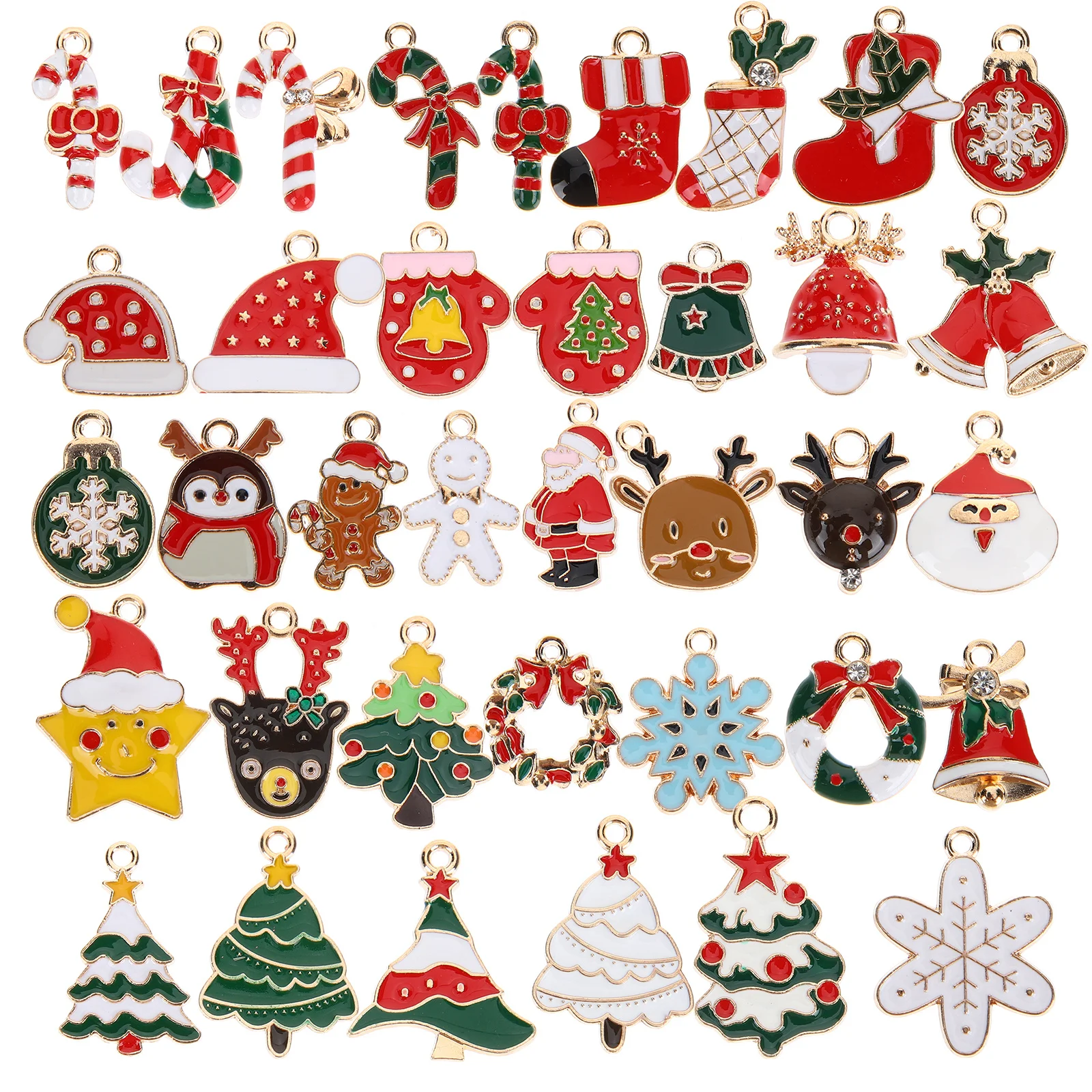 

1Set Christmas Charms Jewelry Pendant Alloy DIY Necklace Bracelet Keychain Craft Making Supplies Decoration Christmas Charms