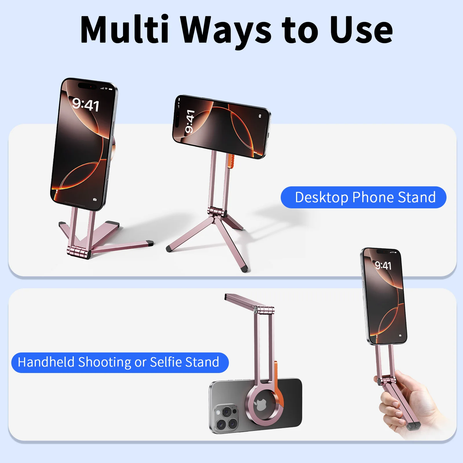 

Oatsbasf Мини Складная Магнитная Подставка Для Телефона Многоугольная Регулируемая Портативная Подставка Для Телефона для iPhone 16 15, Универсальный Телефон