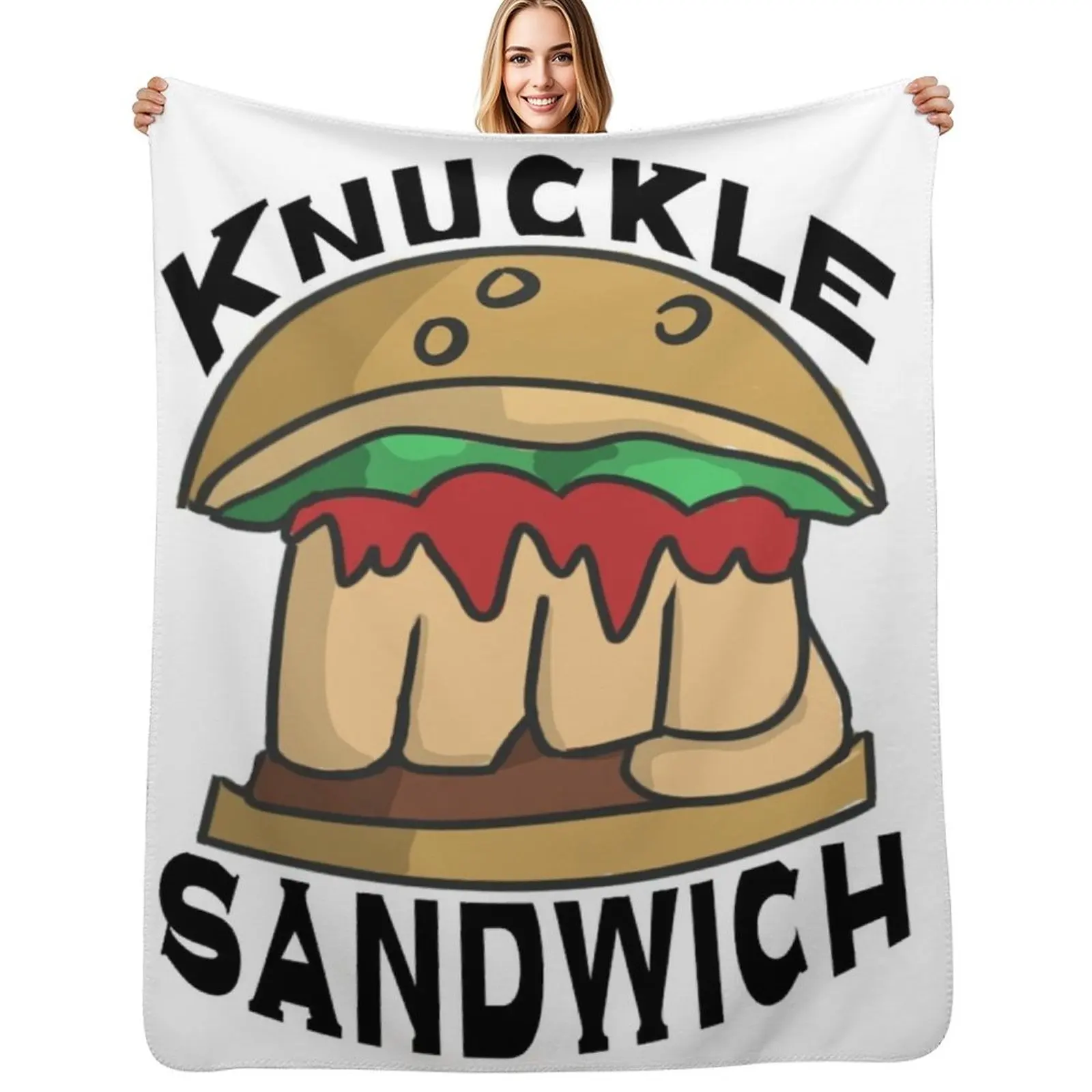 

Knuckle Sandwich Throw Blanket Stylish Warm Blanket for Living Room Bedroom