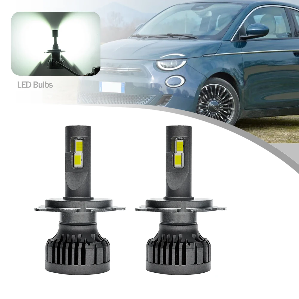 

2Pc For Fiat 500e Hyundai i10 i20 Solaris Accent Lada Granta Facelift Led Headlight Lamp Bulb Front Fog Light Bulbs H4 H19 432