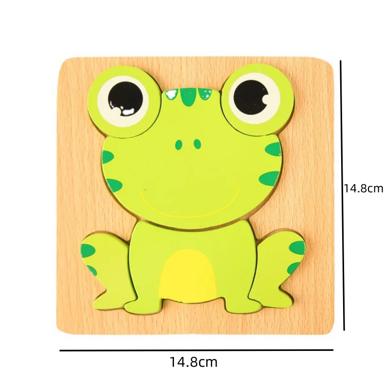 Baby Toys 3D Puzzles Cartoon Animals / Traffic Smart Thickened Wooden Puzzles Puzzle Early Education Toys Kids Gifts