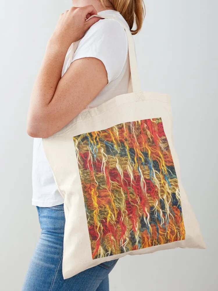 Pulled Yarn On Tapestry Tote Bag cute pouch bag Customizable tote bag Eco great Canvas Tote