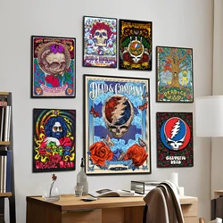 Grateful Dead DIY Sticky Poster adesivo di carta impermeabile Coffee House Bar Stickers pittura murale