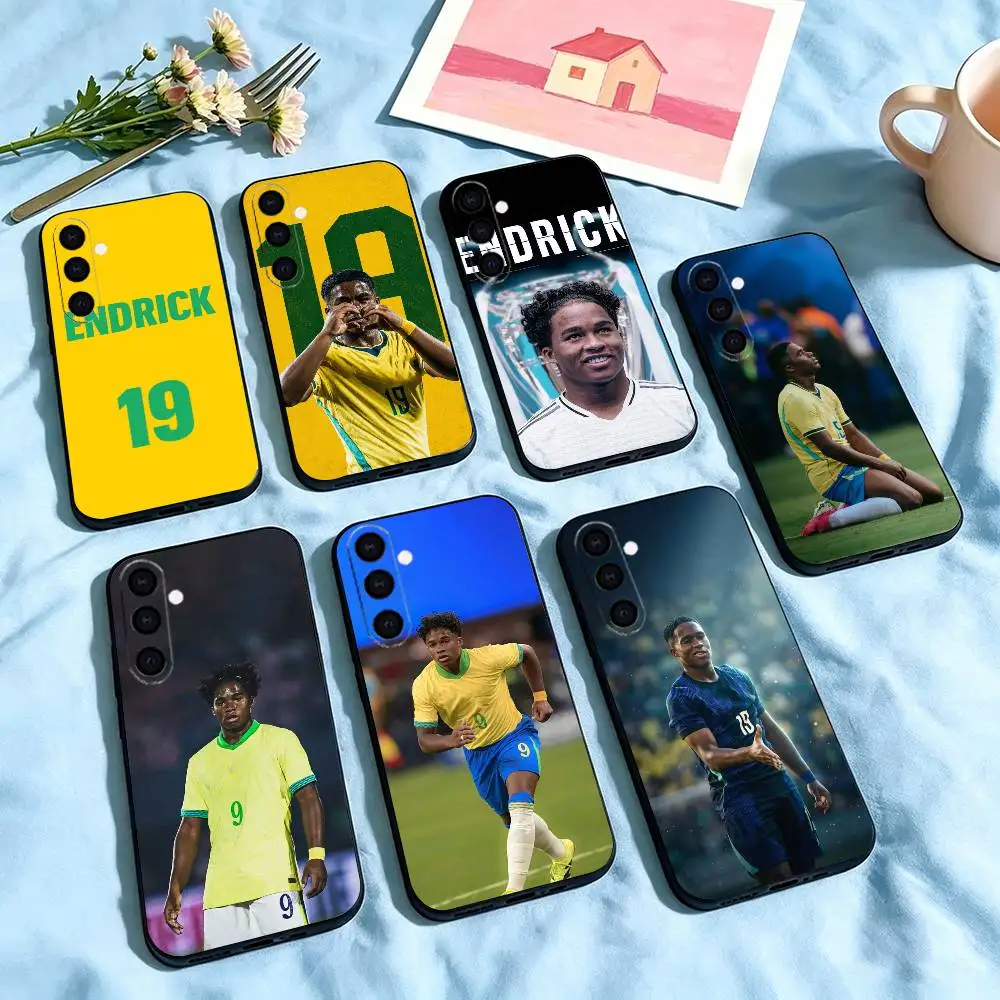Football star E-Endrick  Phone Case For Samsung Galaxy A73,A72,A71,A70,A53,A52,A51,Soft Silicone Black Cover