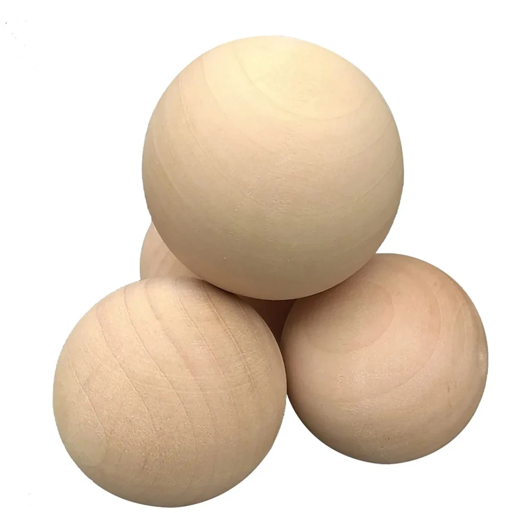 

Solid Round Beads In Natural Wood Color Handmade DIY For Jewelry Making Carving Craft Diam 6/8/10/12/15/20/25/30-90mm Wood Ball