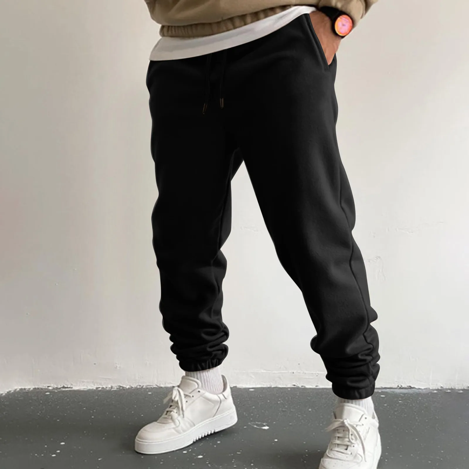 Man Pants Sportswear Solid Color Sweatpants White Tracksuit Luxury Y2k Trousers Straight Joggers Gym Summer Big Size Pantalones