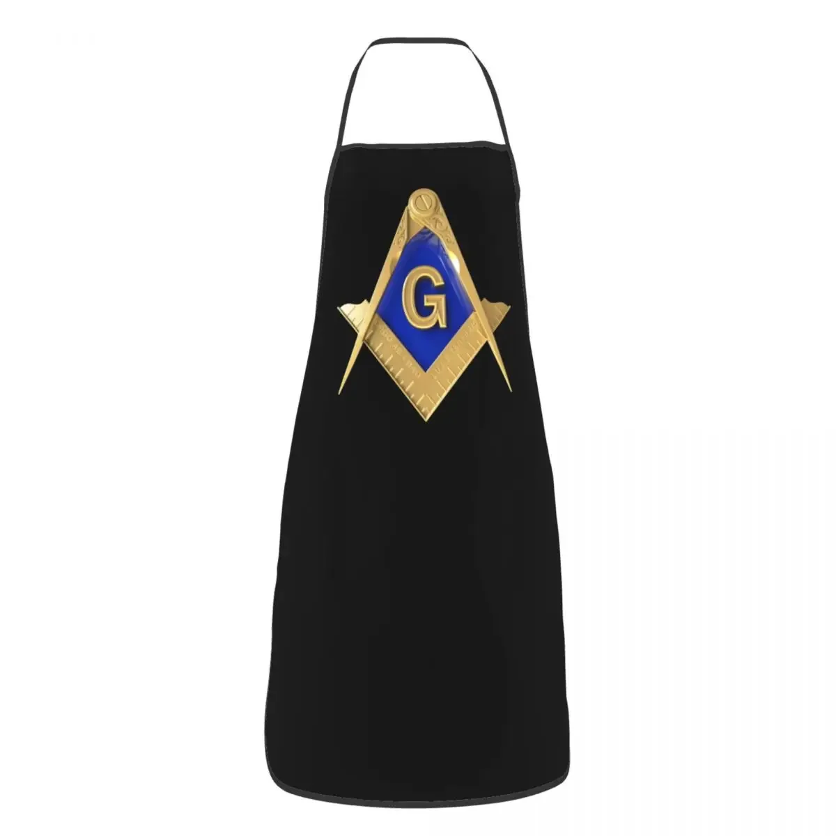 Gold Freemason Logo Apron Women Men Unisex Bib Masonic Freemasonry Cooking Kitchen Tablier Cuisine Chef Baking