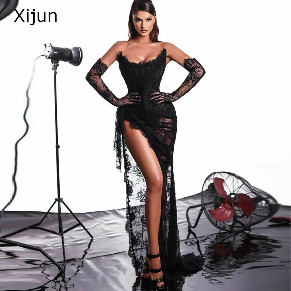 Xijun Kant Sexy Avondjurk Strapless Halve Mouwen Zomer Lange Galajurken Saudi Arabië Voor Speciale Gelegenheid Plus Maat 2024