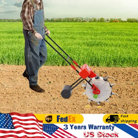 हैंड सीड स्प्रेडर, 10 बीक मैनुअल सीडर हैंडहेल्ड सीडिंग मशीन हैंड-पुश रोलर सीडर सोया मूंगफली मक्का के लिए 8 best sales टमाटर के बीज - №4