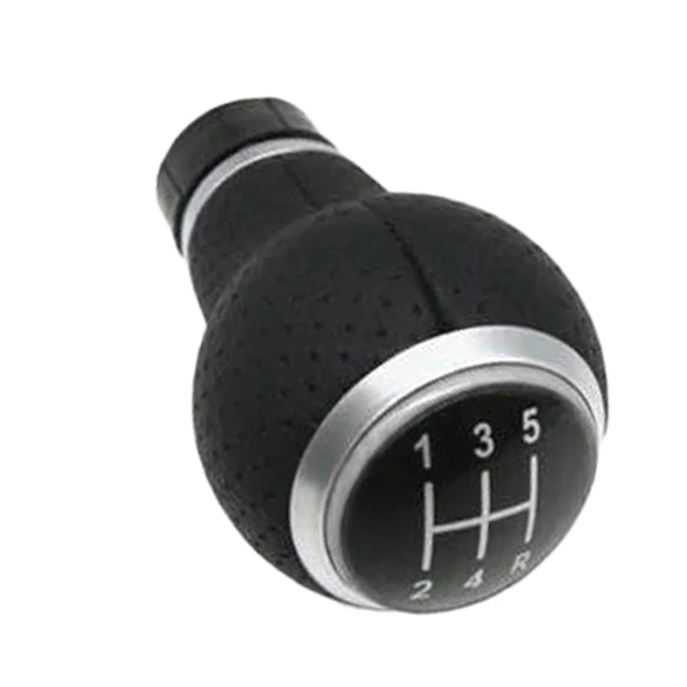 5 6 Speed Car Gear Shift Knob for Audi A3 S3 8P A4 S4 B8 A5 8T Q5 8R S-Line Leather Shifter Head Matte Chrome Handle