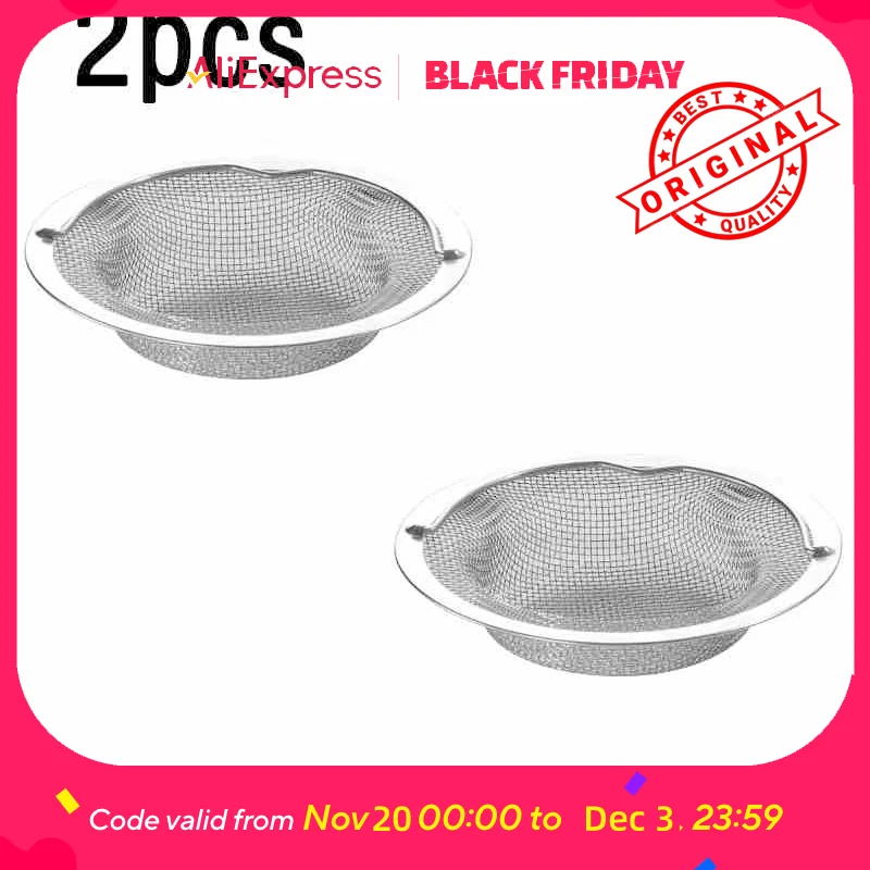 

2-Pack Stainless Steel Sink Strainers - Halloween Party Cleanup for Pumpkin Carving & Food Prep Waste