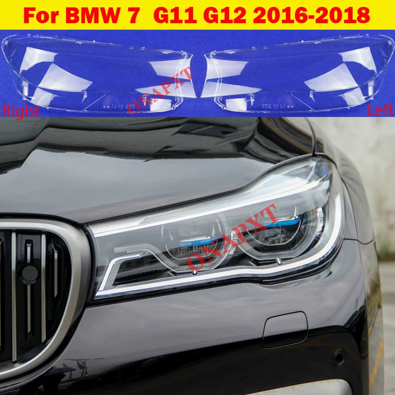 Car Head Light Lampshade Glass Lens Shell Case Front Headlight Cover For BMW 7 series G11 G12 2016-2018 730Li 740Li 750Li