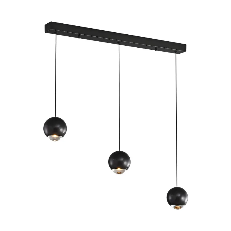 

All copper black Nordic minimalist bar restaurant modern minimalist bedroom bedside single head round chandelier