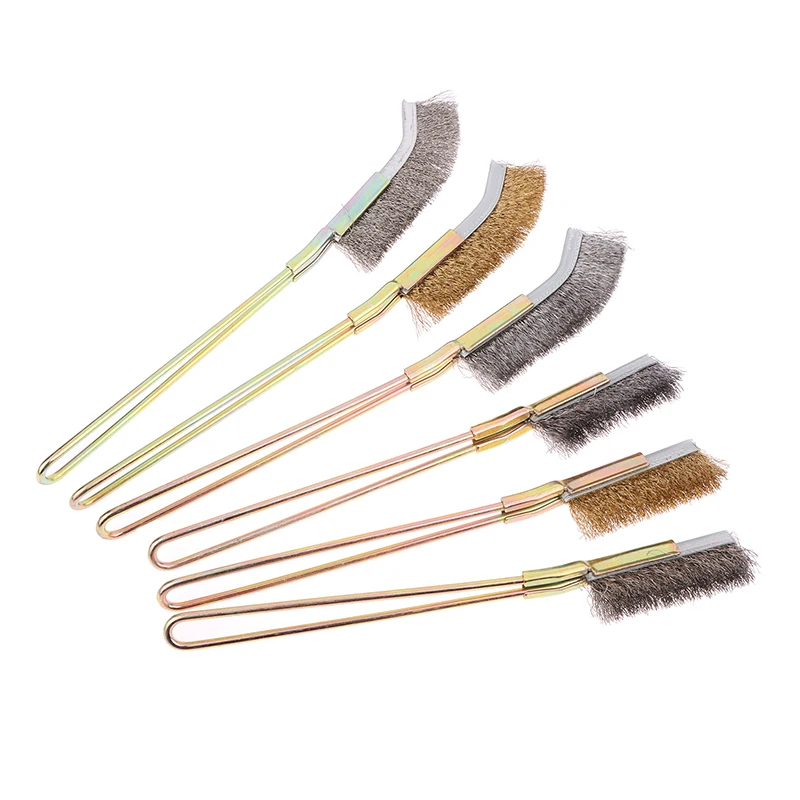 1Pcs  Wire Brush Rust Cleaner Elbow Brush Stainless Steel Knife Brush Cleaning Tools Kitchen Grease Grime Cleaning Tool Brush