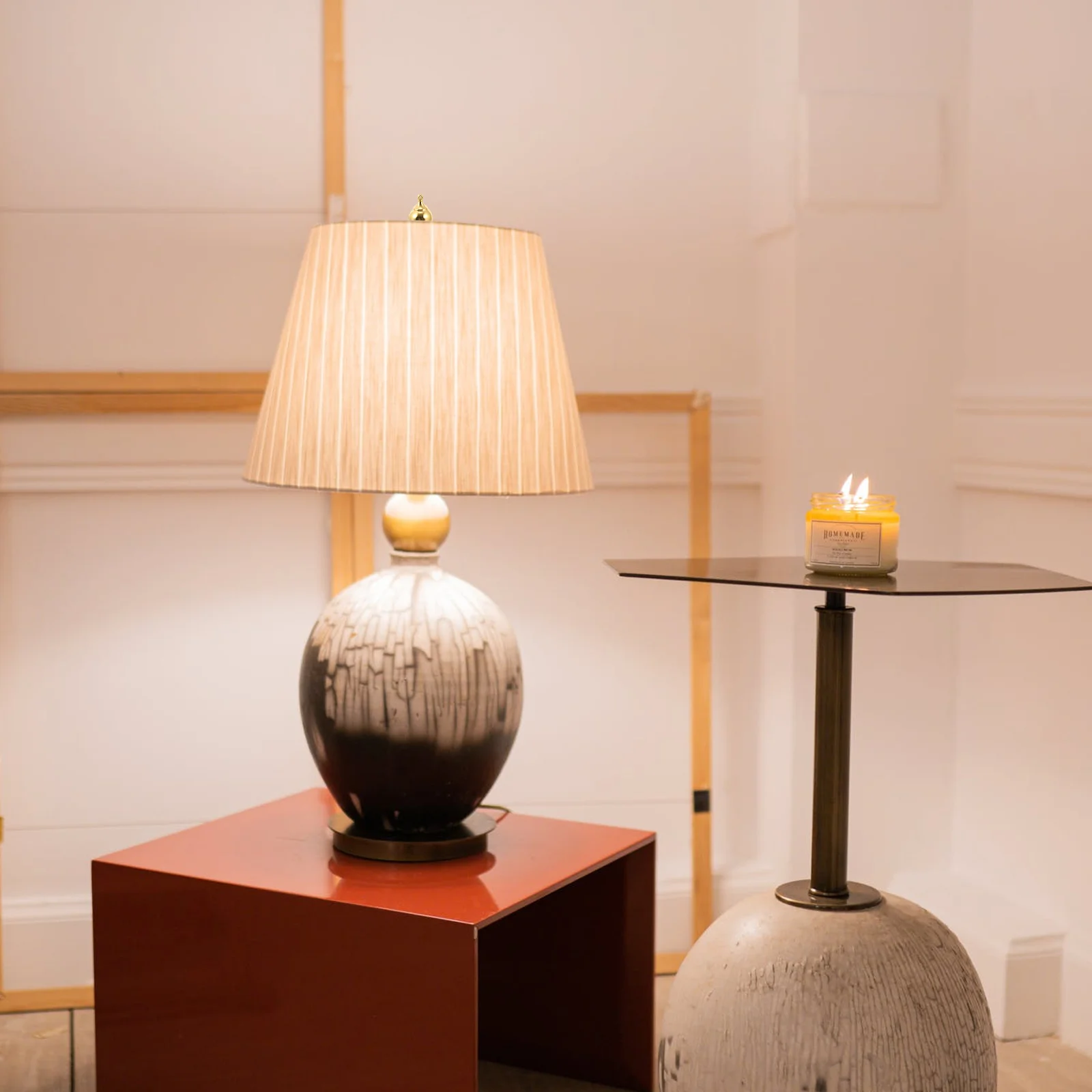 Acabado de lámpara, tapa de sombra, perilla de tornillo, luz de mesa, pantalla de piso, accesorios decorativos, piezas de soporte de Topper de latón, arpa
