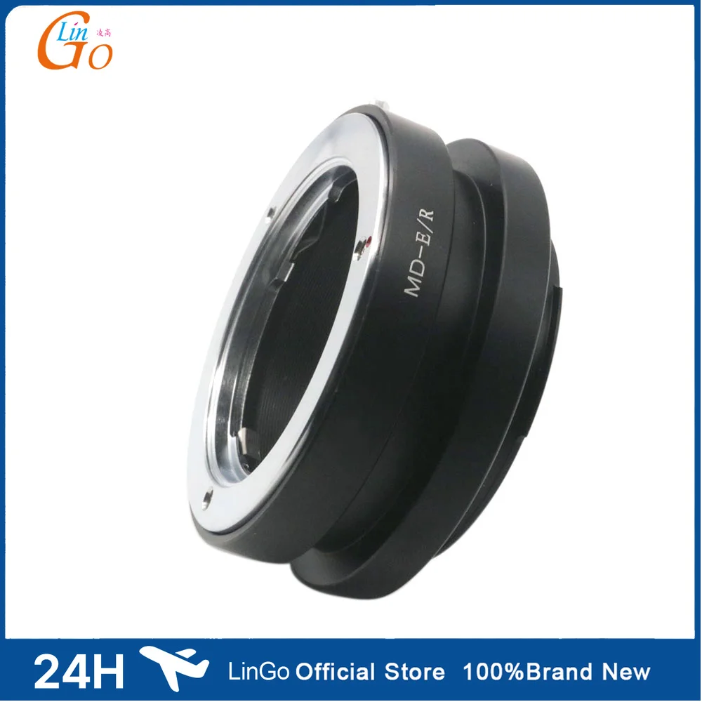 LinGo MD-RF For Minolta MD/MC SLR lens to RF Mount Adapter Ring MD-EOS R MC-RF EOS RF for Canon R3 R5 R6 R7 R10 R RP etc.