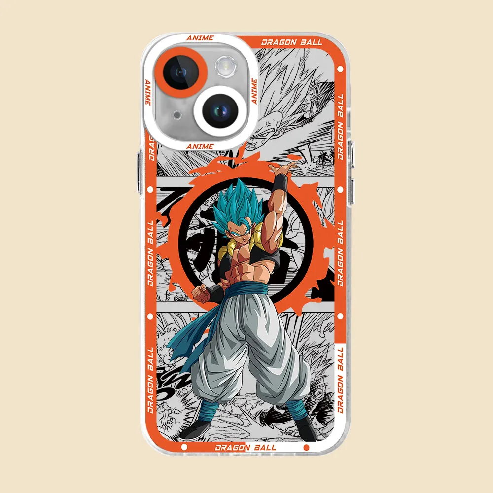 D-Dragons Balls Goku DBZ Phone Case for Apple iPhone 11 Pro XR 15 Pro 12 7 8 14 Pro Max 13 Mini XS Max SE Clear Silicone Cover