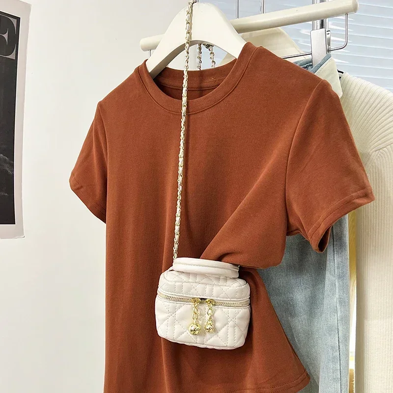 Frauen T Shirt Mädchen T-Shirt Frau Kleidung Tops T-shirt Weibliche Kurzarm Sommer T Sexy Y2k Top Weiß Harajuku Streetwear ﻿