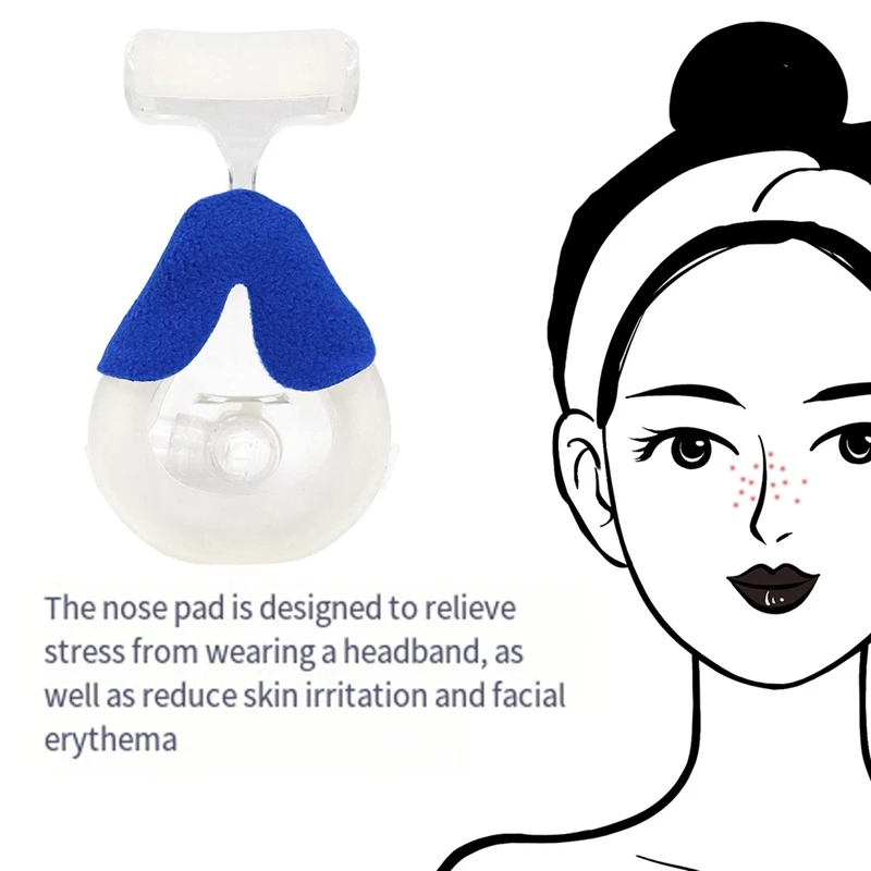 2 упаковки носовых подушечек для маски CPAP, универсальная подушечка для носа, защита от морщин, вентилятор, подушечка для носа, доступ к полоску