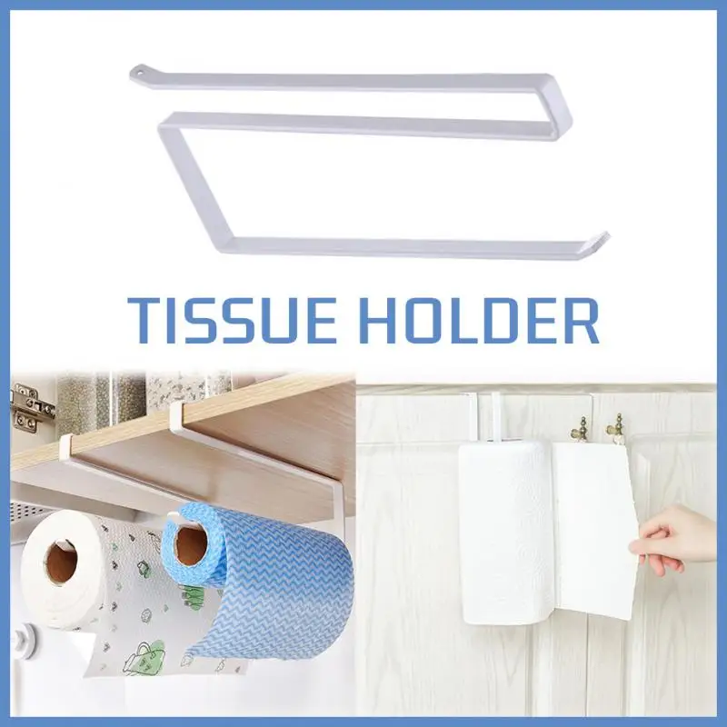 

Hanging Towel Stand For Kitchen Bathroom Toilet Paper Holder Tissue Storage Organizers Racks Roll Paper Holder Free Punch Shelf