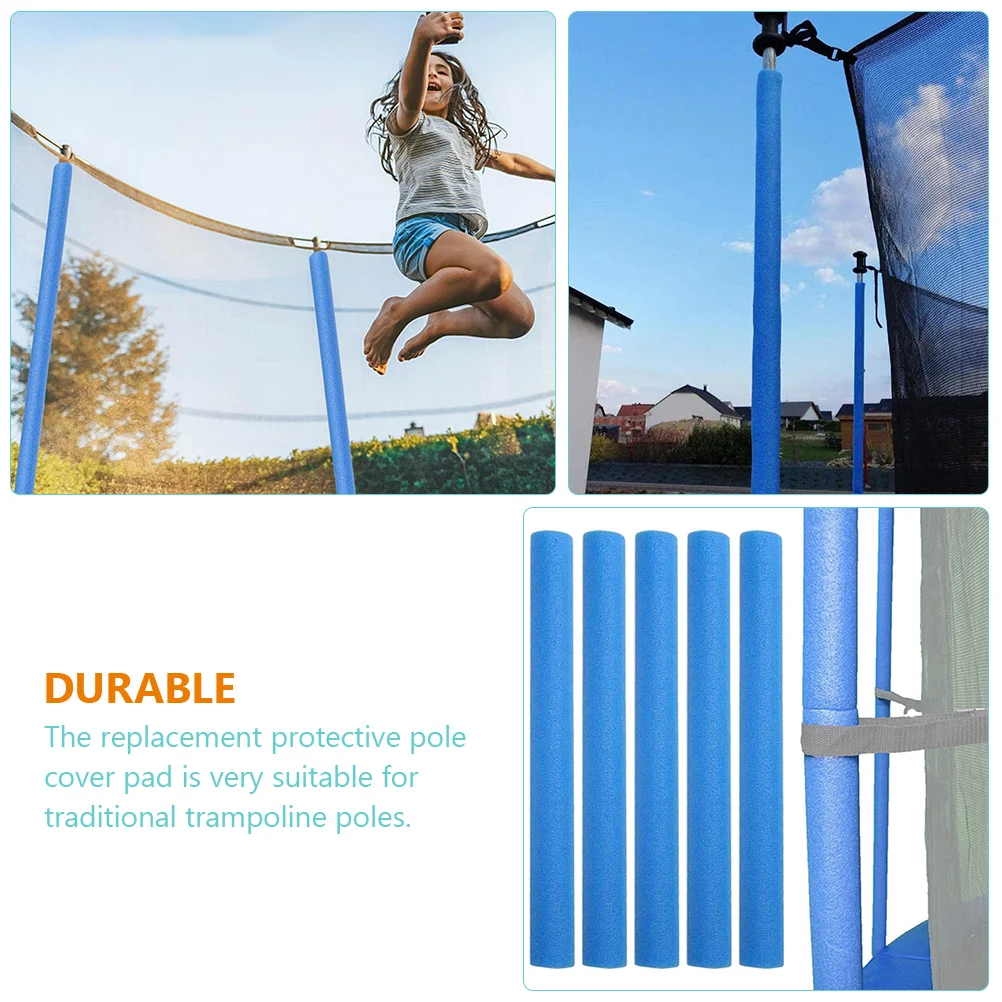 

5pcs Trampoline Covers Fence Tube Covers Bright Color Trampoline Poles Sponge Protect Playground Gym Safety Supplies