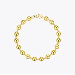 ENFASHION Bead Chain Bracelets For Women Stainless Steel Gold Color Hip Hop Ball Bracelet Rock Men Jewelry Dropshipping B192072