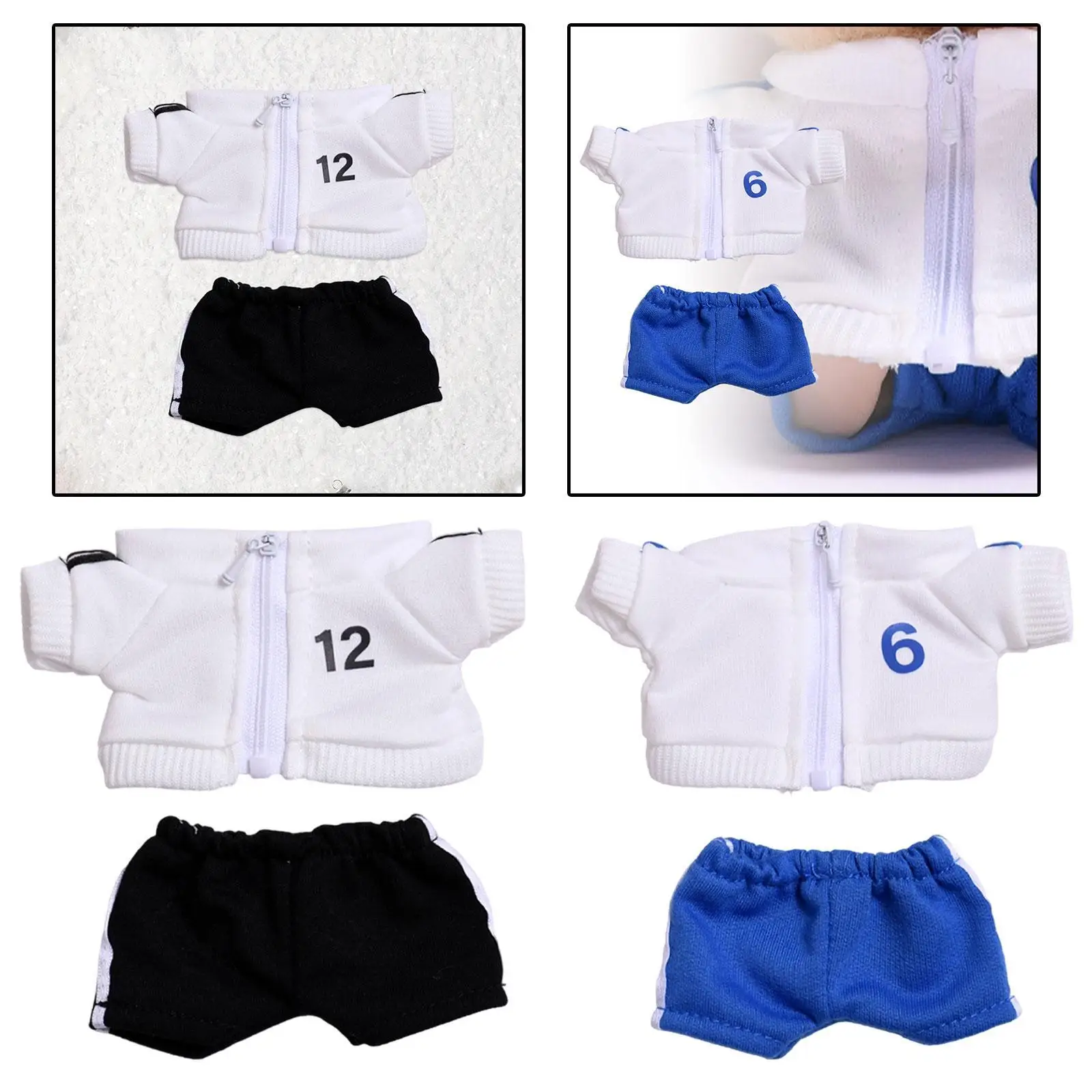 Plush Figure Sportswear and Pants Sportswear Suit Set Fashion for Little Girls Photo Props Doll Costumes Make Your Own Dolls