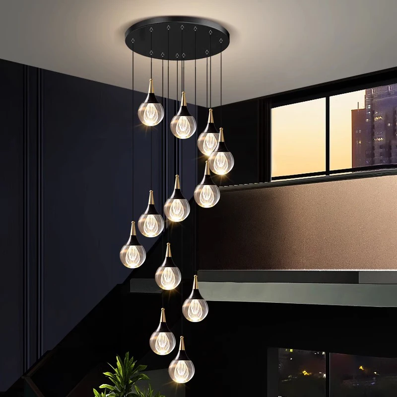 Plafonnier LED suspendu en cristal au design moderne, éclairage d'intérieur, luminaire décoratif de plafond, idéal pour un salon