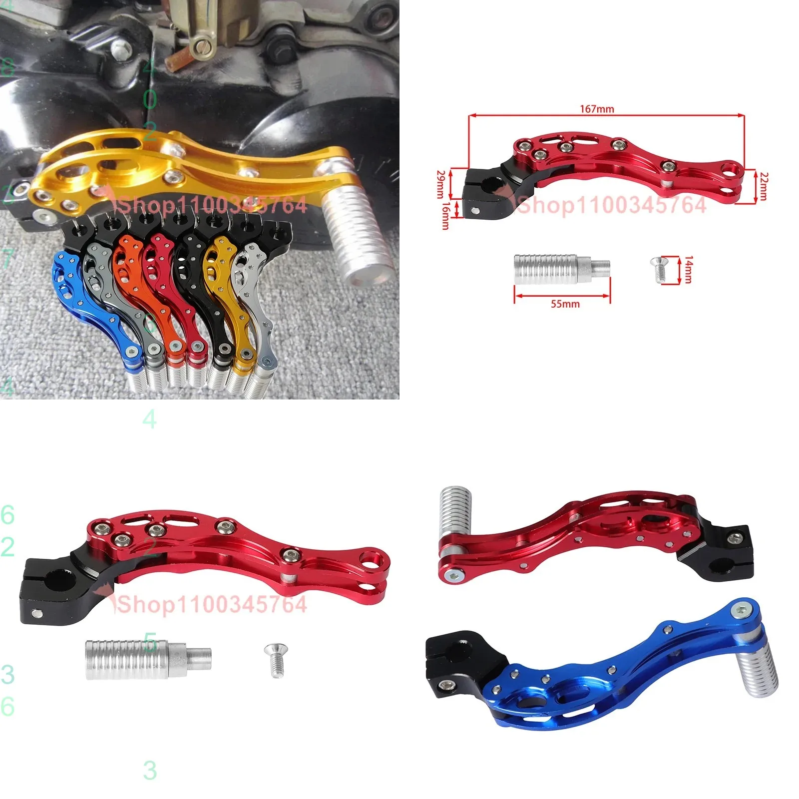 GY6 49cc 50cc 100cc 125cc CNC Kick Start Starter Lever for 139QMB Scooter JOG50 TACT DIO50 RSZ Force