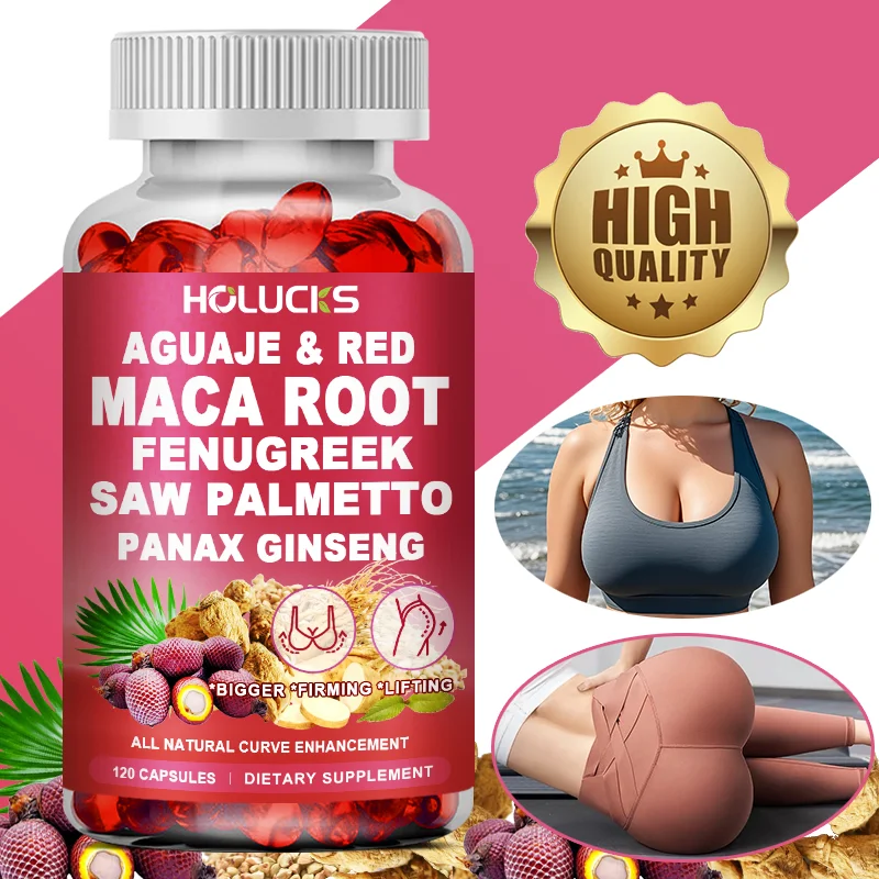 Aguaje + Fenugreek Capsules, Support Bigger Butt & Breast, for Firming & Lifting, with Maca, Saw Palmetto, Panax Ginseng