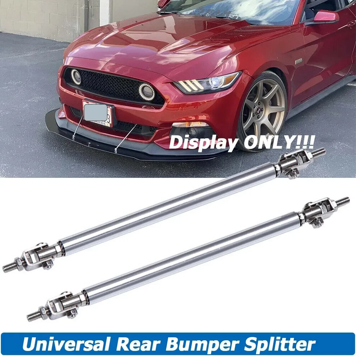 2PCS Universal Front Rear Bumper Lip Splitter Strut Rod Tie Support Bar For Ford Mustang GT Shelby 2000-2024 Car Accessories