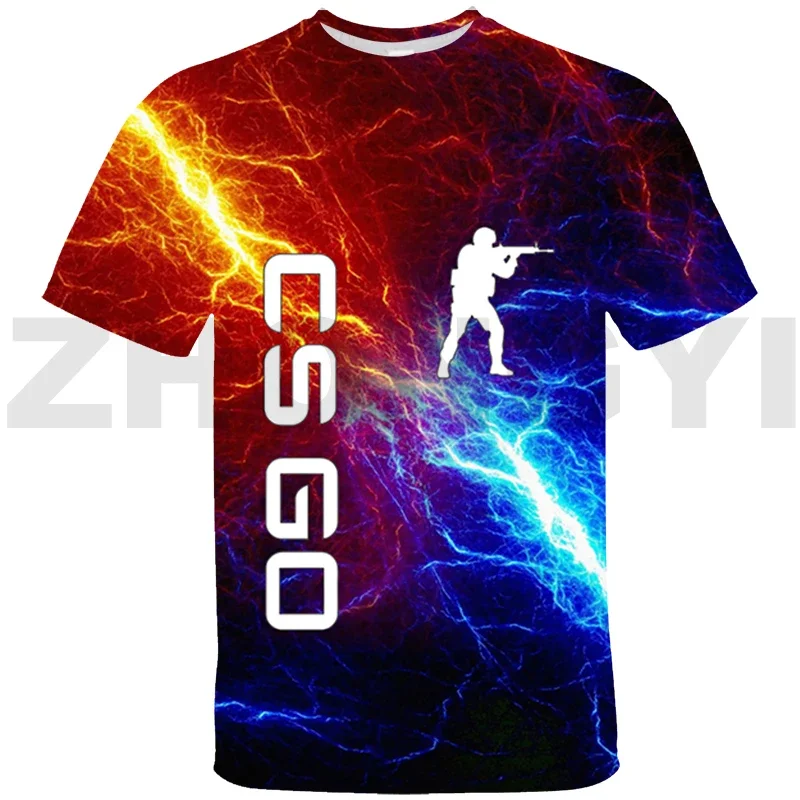 Fashion Casual CS GO Game 3D T-shirt Trendy Vintage T Shirt Men CSGO Graphic T Shirts O-Neck Tees Tracksuit Street Clothing Top