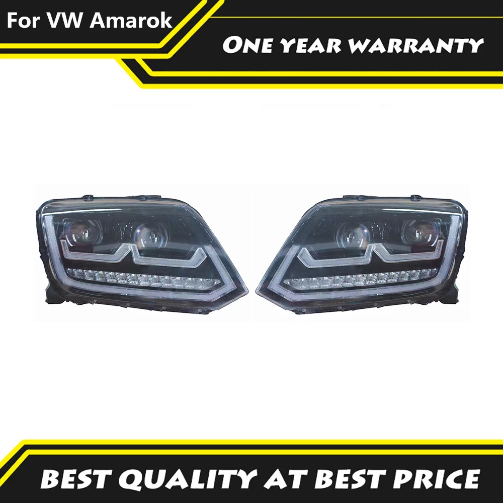 

1Pair Modified LED Headlights Auto Upgrade DRL Start Animation Dynamic Bicofal Lens Headlamp Assembly For 2010-2021 Amarok V6