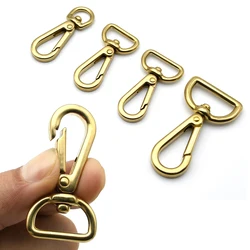 2Pcs Solido In Ottone A Scatto Ganci Girevole Eye Trigger Pinze Fibbie In Metallo In Pelle Sacchetto Dei Bagagli di Crafat Portachiavi Collare di Cane Aragosta catenacci