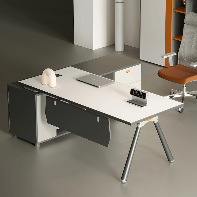 Luxury Computer Office Desks Manager Wooden Modern Corner Office Desks With Drawers Minimalist Furniture Mesa De Trabalho LLOD