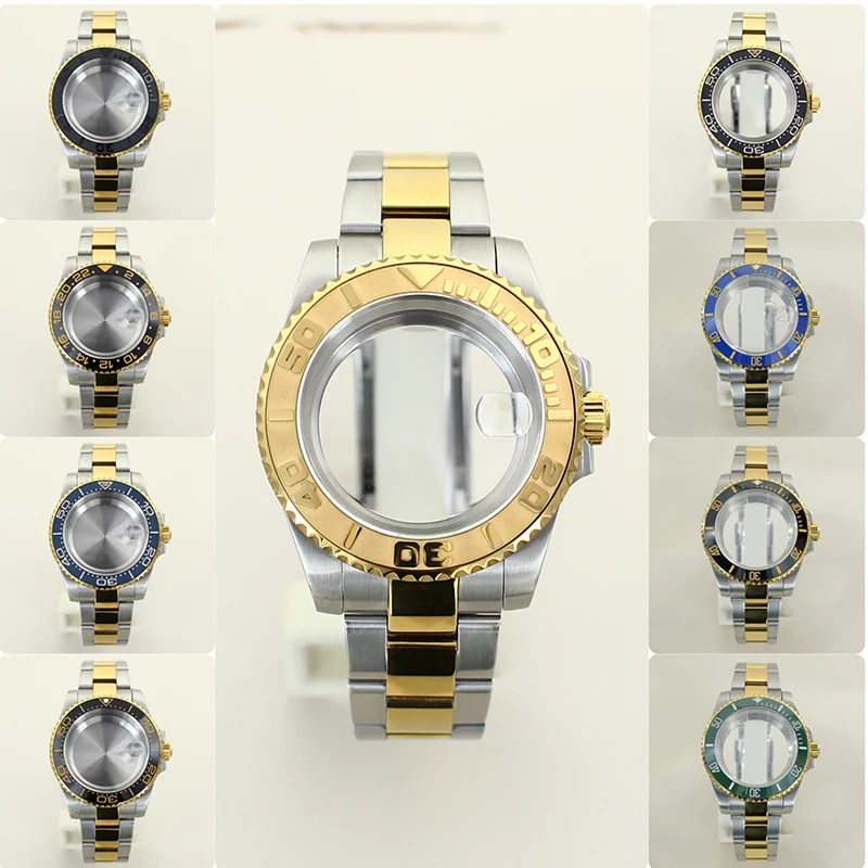 20ATM Dive 40mm Ceramic Bezel Insert Watch Case For GMT SUB NH34 NH35 NH36 NH38 4R36 Miyota 8215 ETA 2824 Movement Slide Buckle