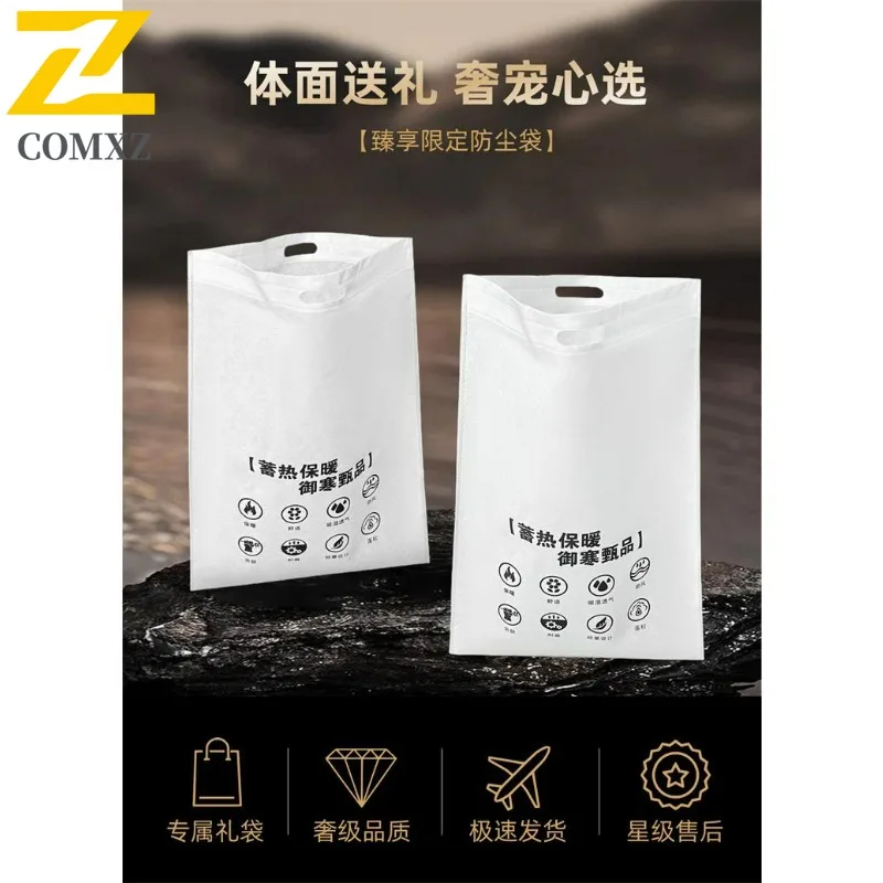 เสื้อแจ็คเก็ตบุผ้าฝ้ายหนานุ่มสำหรับผู้ชาย COMXZ รุ่นพรีเมียม คอตั้ง สไตล์ธุรกิจ เหมาะสำหรับการเดินทาง แจ็คเก็ตพัฟเฟอร์แบบมินิมอล เสื้อแจ็คเก็ตแบบดาวน์