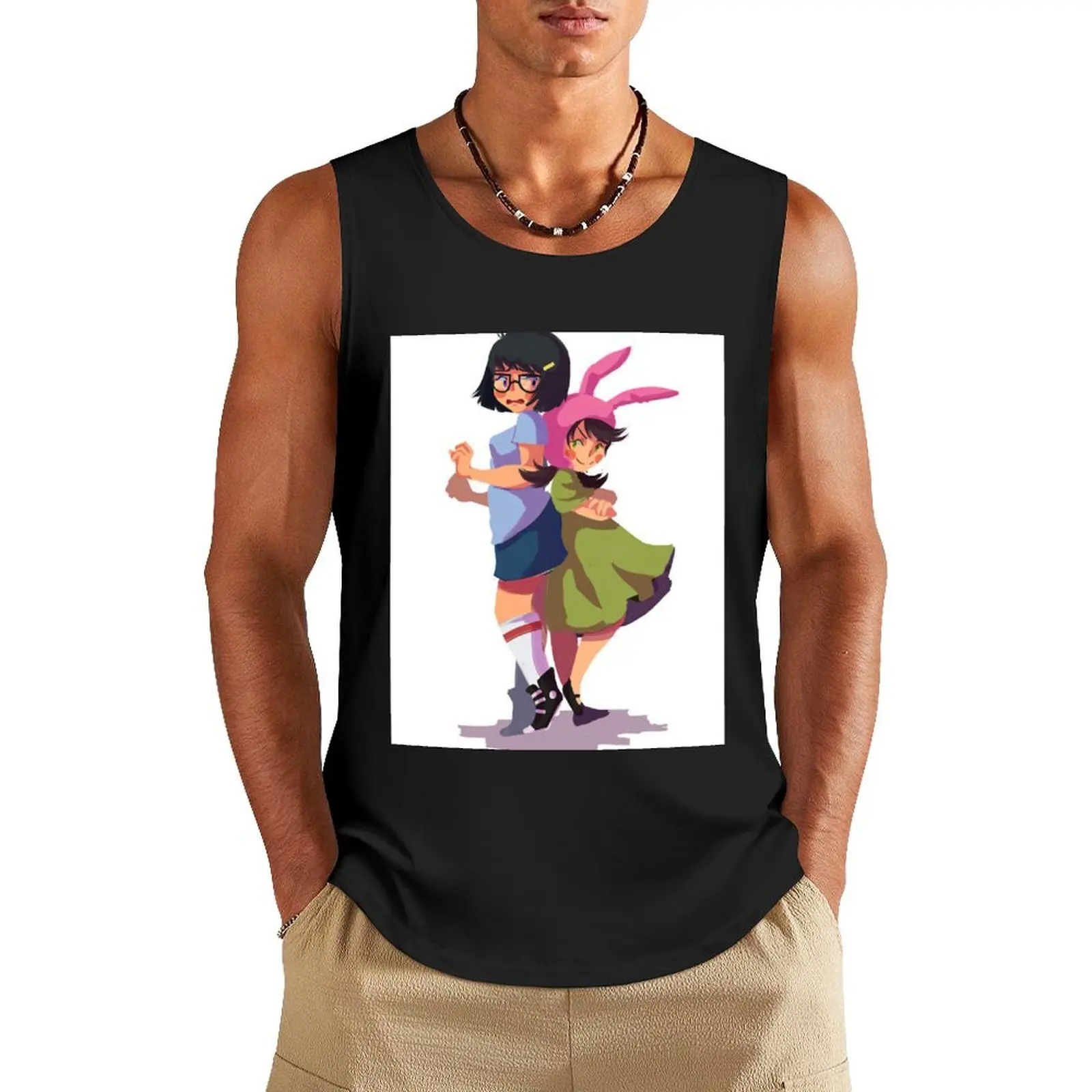 Loves Basket And Tina And Louise Premium Art Good Day Tank Top sports t-shirts for men Japanese t-shirt