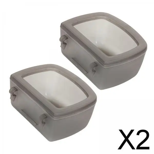 2X 2 Pieces Crate Dog Bowls for Wire Cages or Crates for Pets