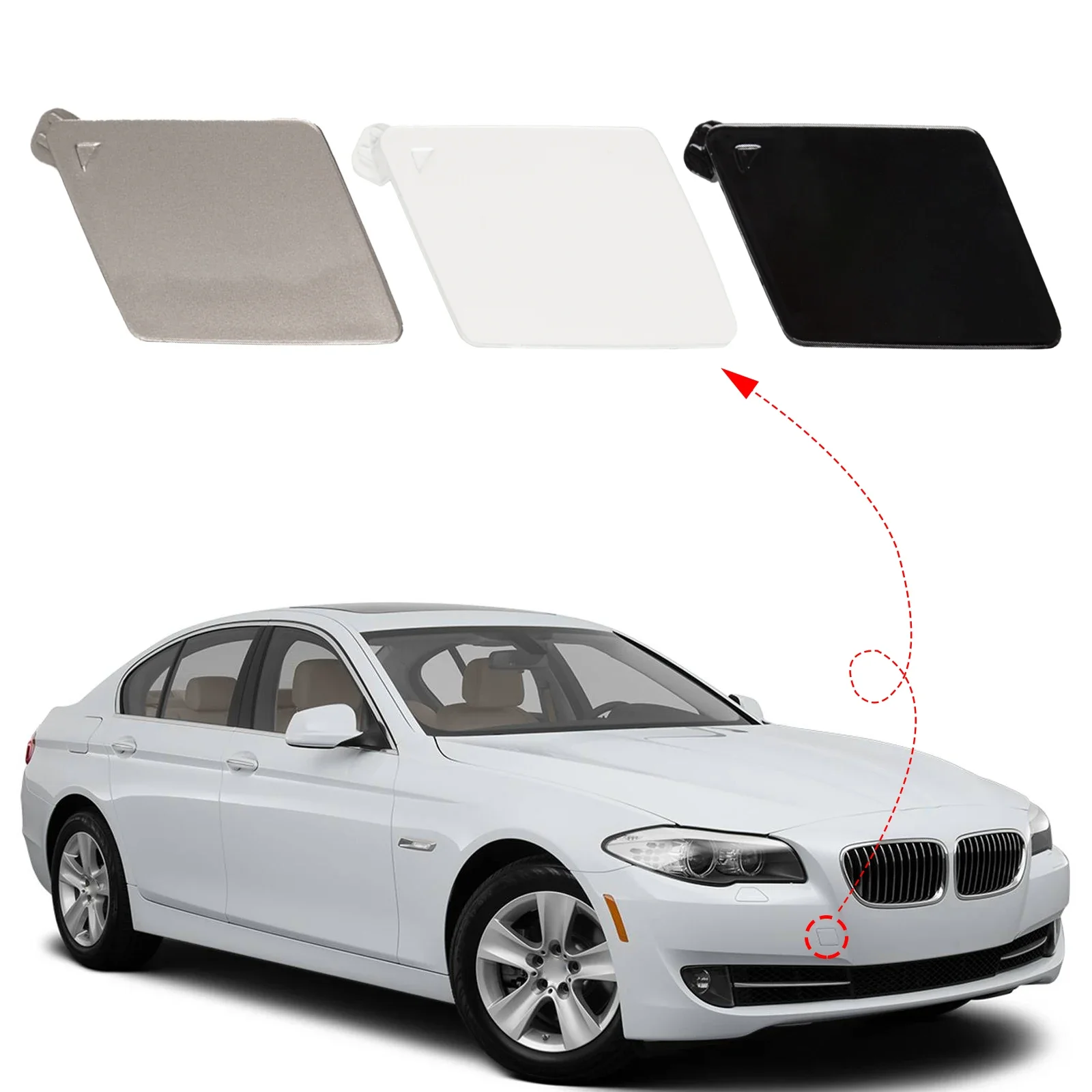 

OLANGDA Front Bumper Tow Hook Cover Cap Towing Eye For BMW 5-Series F10 F18 528i 535i 550i Sedan Accessories 2011 2012 2013 5111