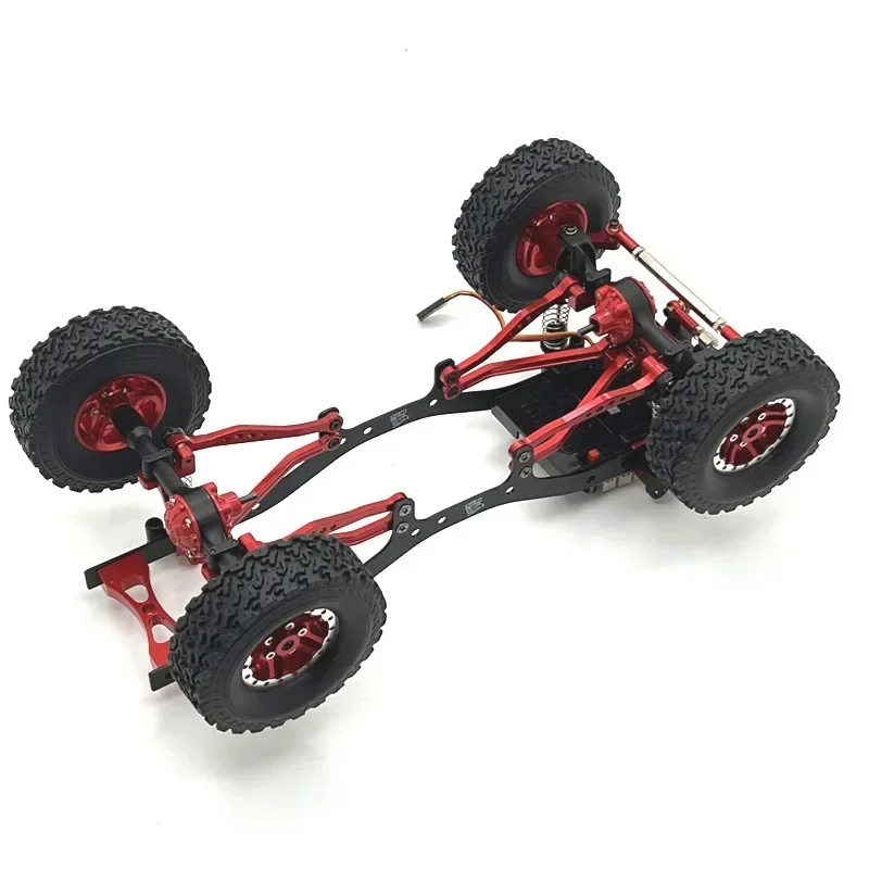 Varilla de enlace de chasis de Metal, juego de varillas de tracción 1/16 RC, piezas de mejora de coche, accesorios para WPL C64