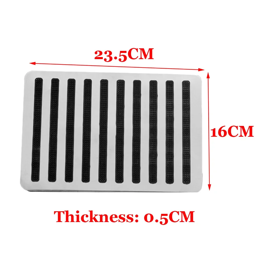 Almofada do pedal do carro universal carro auto piso tapete remendo placa de aço antiderrapante 23.5x16cm para carro círculo de seda pé esteiras